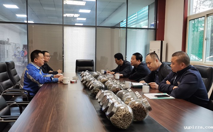 与集团总经理孙宁波及部门负责人座谈，就项目建设、环境影响、补贴政策等内容进行了探讨交流
